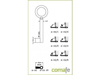 Llave armario laton a-1g(l)