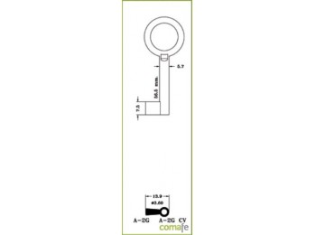 Llave armario laton a-2g(l)