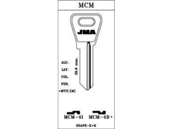 Llave aluminio mcm-4d azul