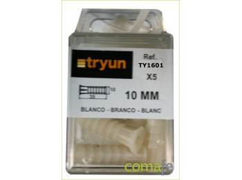 Taco plas.blan.10mm.29035/5pz