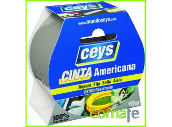 Cinta americana tack 10mt.plat