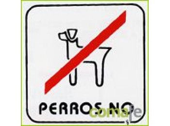 Placa pictograma´perros no´p-1