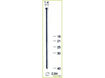 Punta clavad.neum 0,8x25 mm 87