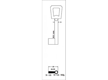 Llave armario laton n-1g