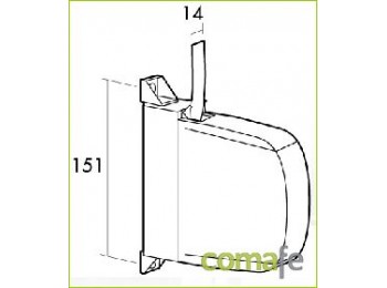 Recogedor mini blan/blanco c14