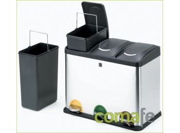 Cubo basura rec inox 45lt 3com