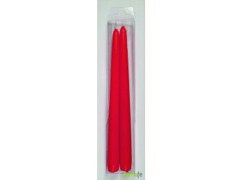 Vela conica 250x22 barniz rojo