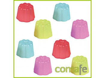 Set 8 moldes flan silicona sur