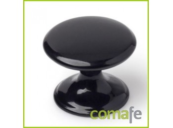 Pomo mueble zamak negro 33mm