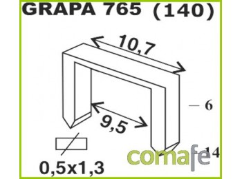 Grapa 765 06mm 5000 pzs