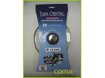 Tapa cristal aro inox con valv