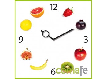 Reloj frutas 30x30cm