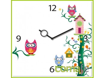 Reloj buhos 30x30cm