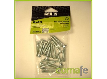 Tornillo barraq din571 zinc 6x