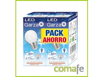 Lampara esferica led e27 6w ga