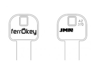 Llave acero ferrokey az-37d