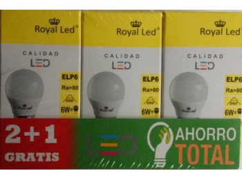 Lampara led esf. e27 6w 600lm