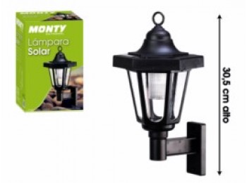 Farol pared solar 30,5cm monty