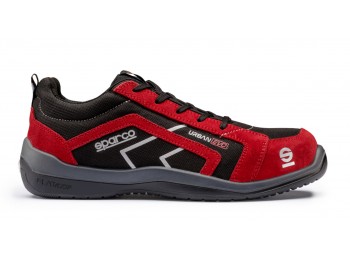 Zapato seg t45 negra/roja piel