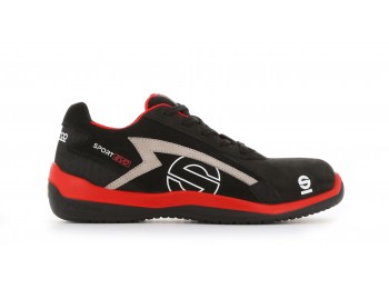 Zapato seg t46 negra/roja piel