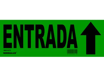 Cartel adh 350x125mm entrada c