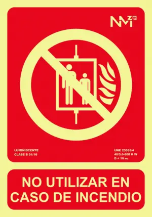 SEÑAL 210X300MM PVC LUMI NO UT