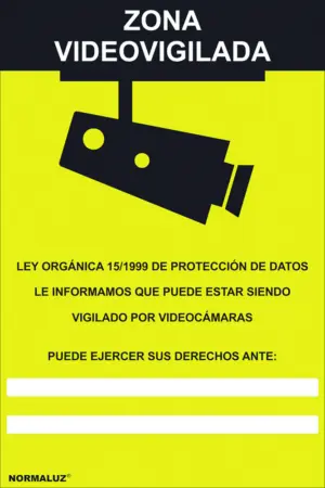 SEÑAL 210X300MM PVC ZONA VIDEO