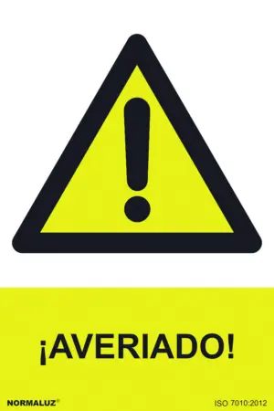 SEÑAL 210X300MM PVC AVERIADO R