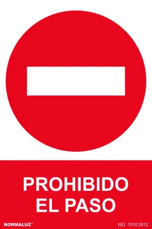 SEÑAL 210X300MM PVC PROHIBIDO