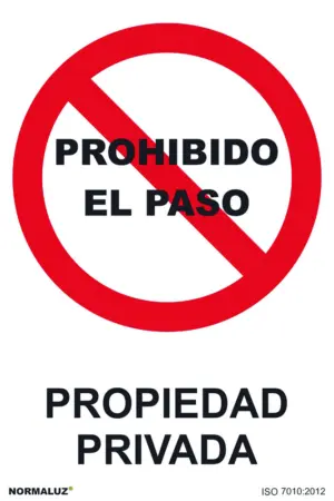 SEÑAL 210X300MM PVC PROHIBIDO