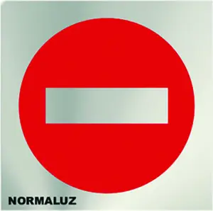 SEÑAL 120X120MM INOX ADH PROHI