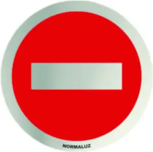 SEÑAL Ø 70MM INOX ADH PROHIBID