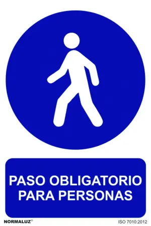 SEÑAL 210X300MM PVC PASO OBLIG