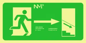 SEÑAL 320X160MM PVC LUMI EVACU