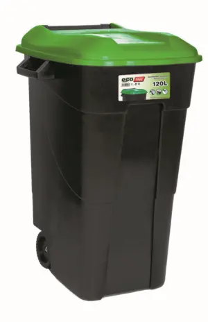 CONTENEDOR BAS. 120LT C/RUED/A