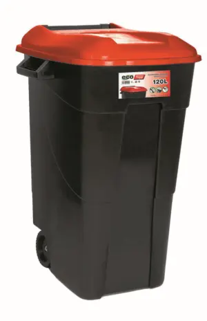 CONTENEDOR BAS. 120LT C/RUED/A