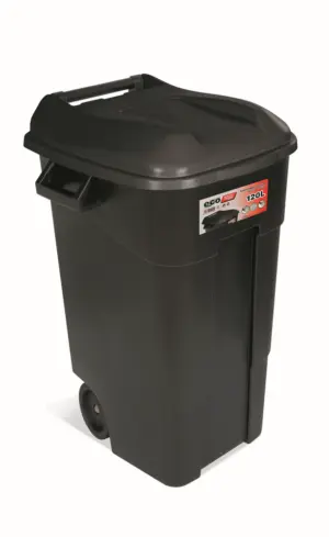 CONTENEDOR BAS. 120LT C/RUED/A