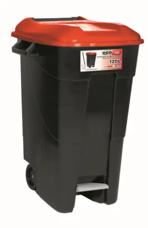 CONTENEDOR BAS. 120LT C/RUED/P