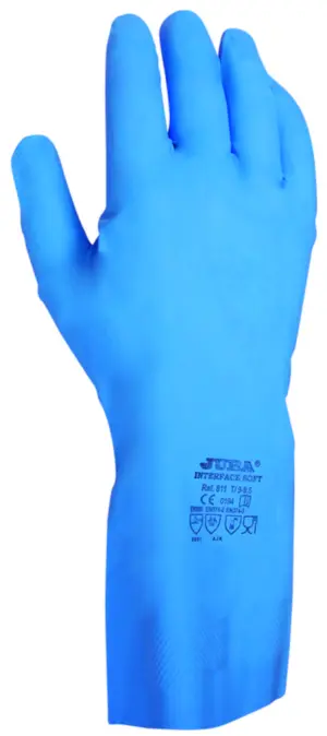 GUANTE NITRILO AZUL SATINADO T