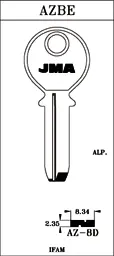 LLAVE ALPACA JMA AZ-8D