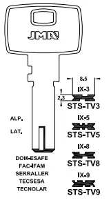 LLAVE ALPACA JMA STS-TV5