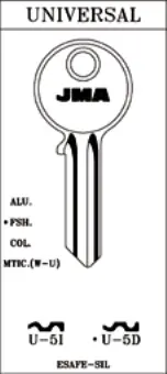 LLAVE ACERO JMA U-5I