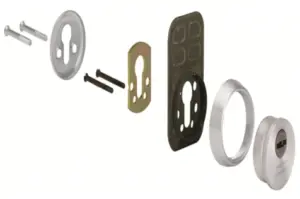 Escudo de cilindros para puerta