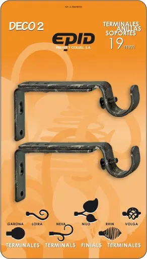 SOPORTE EXTEN 19MM METAL NEGRO