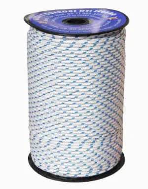 CUERDA TRENZ. 05MM BL/AZ 200 M