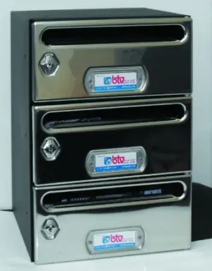 BUZON HORIZ INOX BTV 3 PZ MERC