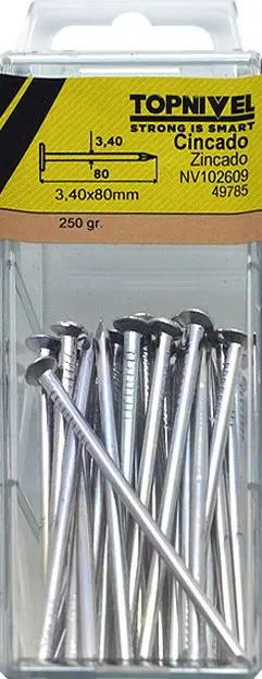 CLAVO FIJ C/PL. 3,4X080MM 250G