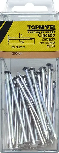 CLAVO FIJ C/PL. 03X070MM 250GR