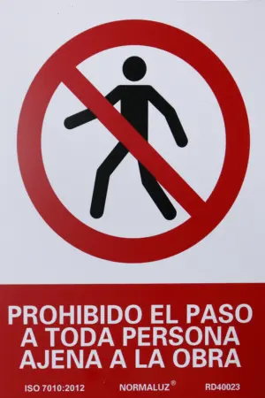 CARTEL 210X300MM PROHIBIDO EL