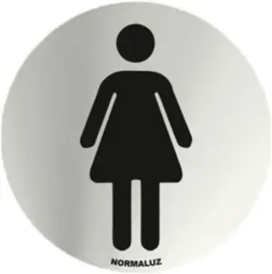 PLACA AUTOADH 7CM DIAM SEÑORAS